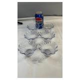 Clear tulip-style dessert dishes, 5-ounce size.