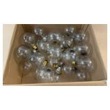 Box lot of clear globe light bulbs with mixed