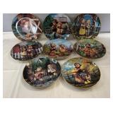 Collection of eight decorative collector plates