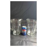 Pair of Glass PitchersSet of two clear glass