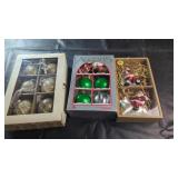Boxed Christmas Ornament SetsThree boxed sets