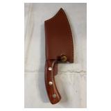 Fixed blade knife with textured black blade and