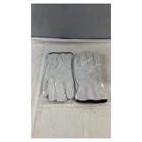 Two pairs of goatskin work gloves, offering a