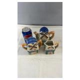 Decorative windmill-themed ceramic tea set