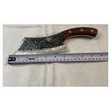 Fixed blade knife with textured black blade and