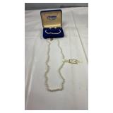 Pearl necklace with matching pearl stud earrings