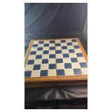 Large Wooden Checkerboard with Handmade