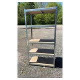 Five-tier metal storage shelving unit with