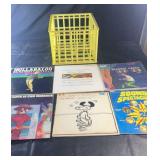 Vintage vinyl record lot including six LP albums