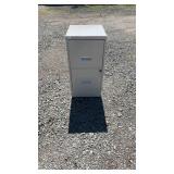 Two-drawer vertical metal filing cabinet with