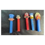 PEZ DispensersGroup of five PEZ dispensers