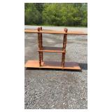 Wooden Display Shelf with Turned
