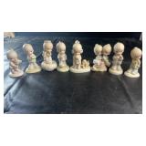 Collection of 8 Precious Moments figurines