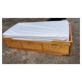 Solid wood Captainï¿½s Bed with Storage Drawers &