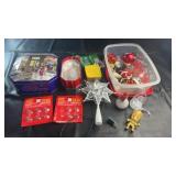 Christmas dï¿½cor and ornament lot including a