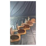Pair of Wooden Wall ShelvesPair of matching