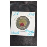 2018 Canadian Armistice Day Toonie2018 Canadian