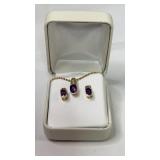 Elegant 14K gold jewelry set featuring a matching