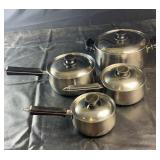 Stainless steel cookware lot including two