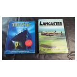 Titanic and Aviation History BooksPair of