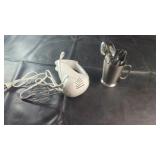 Hand Mixer, Stainless Mug & SpoonsHand mixer