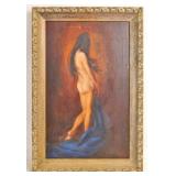 Vintage Joyce Ballantyne oil on canvas pin up nude