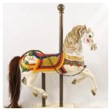 Antique wood carved Carousel horse jumper