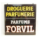 French Forvil Droguerie parfums advertising sign