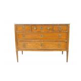 19th c. French highly figured marble top dresser