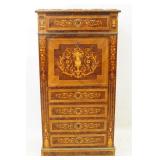 Antique French inlaid drop front secretary