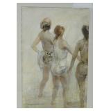 Douglas Parshall watercolor/gauche dated 1945