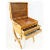 Antique Empire curved leg Silver chest