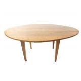 Antique country French oval pine table