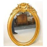 Antique Gold Leaf mirror with oyster shell carving