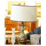 Antique Porcelain Scenic  lamp