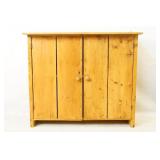 Early American two door pine hanging cabinet