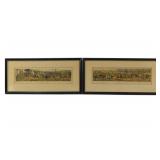 Two Antique English Hunting Aquatint engravings