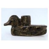 Steatite Duck Effigy Carved Great Pipe