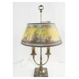 Pairpoint 2-light Lamp with Reverse Painted Shade