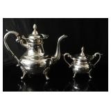 Sterling coffee/tea pot & sugar bowl