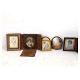 5 Miniature Antique portraits
