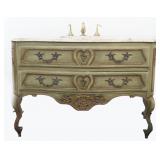 French Louis XVI Style Vanity with Sink
