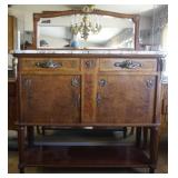 Highly figured Marble top Server