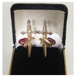 Spanish 18kt Gold "dagger" earrings