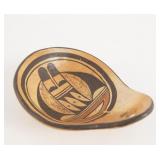 Hopi Pueblo Earthenware Glazed Scoop bowl