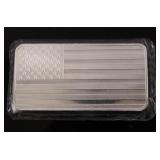 Stars & Stripes 10oz troy silver ingot