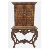 Highly Carved French Wine Cabinet