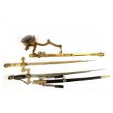 2 Highly Engraved Masonic Swords highly decorated