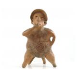 Nayarit large seated terra cotta woman