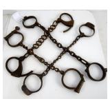 Three Antique Leg irons